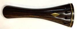 BKVN 0898 Violin Tailpiece French Roewood – Gold Fret - Brass Rhombus 4/4  [113 mm]