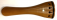 <b>PANAS</b> - BKVN 1701 Violin Tailpiece Round Boxwood – Black Fret - Persian Eye 4/4  [113 mm]