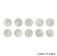 Mother of Pearl Eyes Pearl, 253602 White, 10-Pce Set, Ø 2 mm